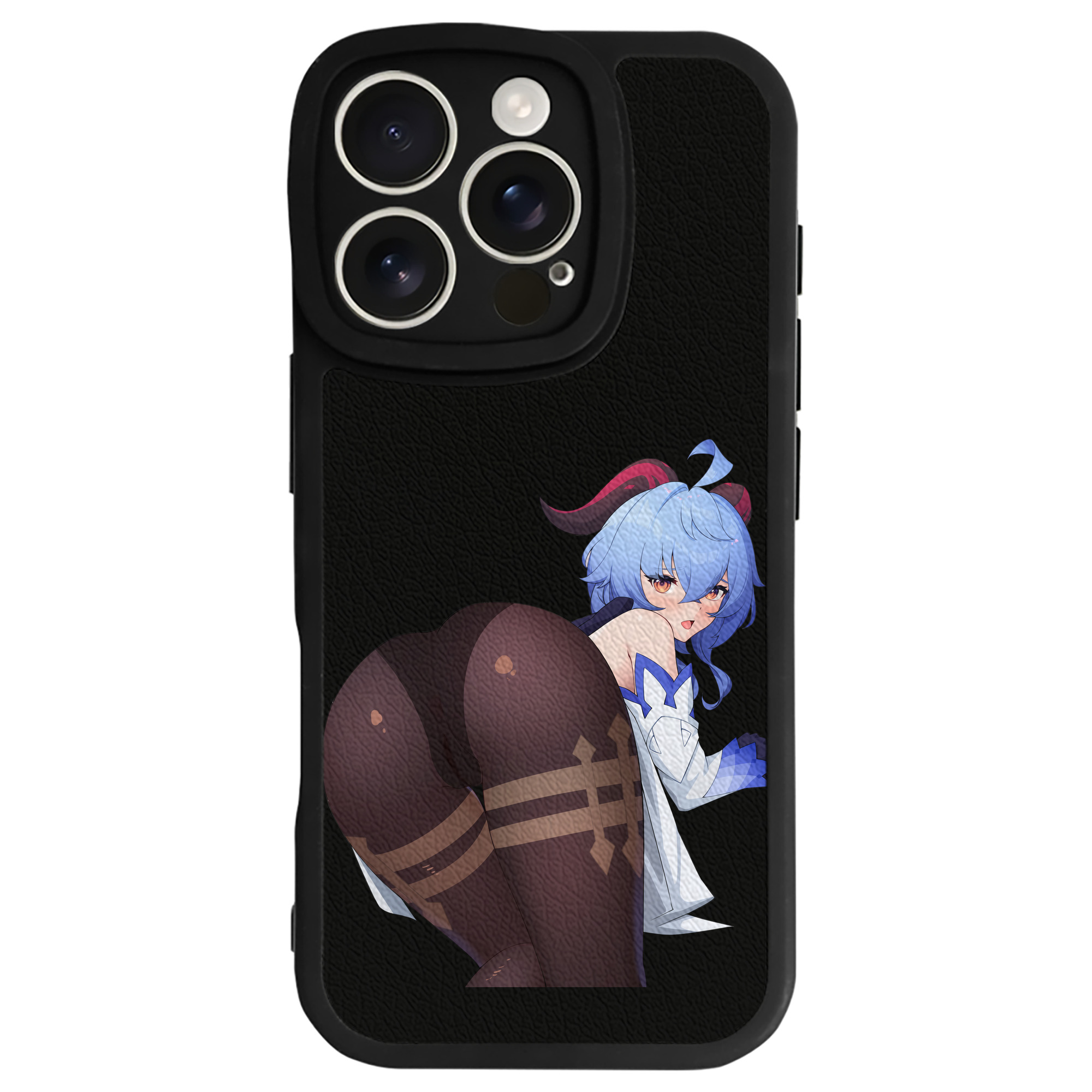 げんし神 甘雨 かんう genshin Ganyu 【iPhone 16シリーズ対応】シリコンスマホケース（レザー調） 材質：シリコン